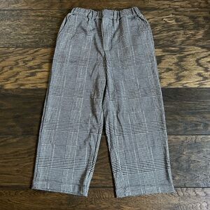 NATIVE YOUTH Black and White Dress Pants with Classic Check Design